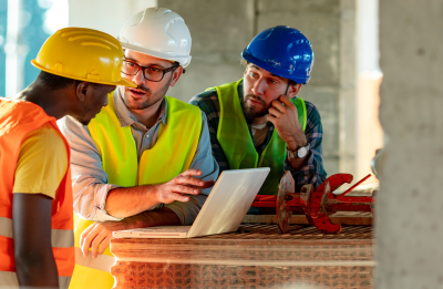 workers talking