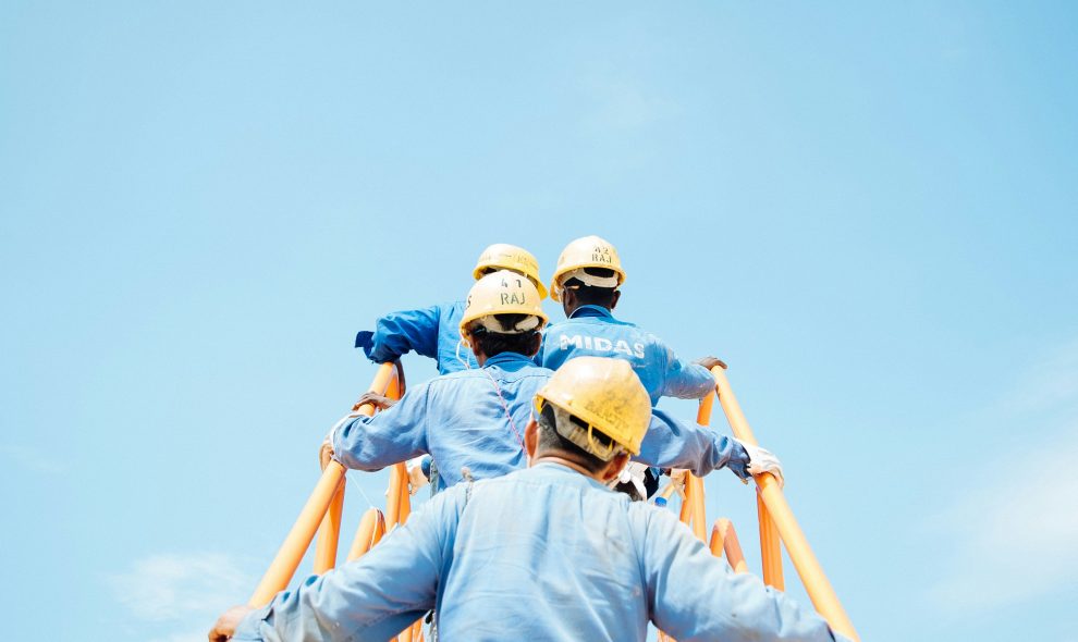 Workers working at height